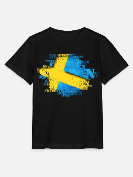 Schweden Schweden Flagge national norden skandinavia - Stanley/Stella Kinder T-Shirt MINI CREATOR - Schwarz