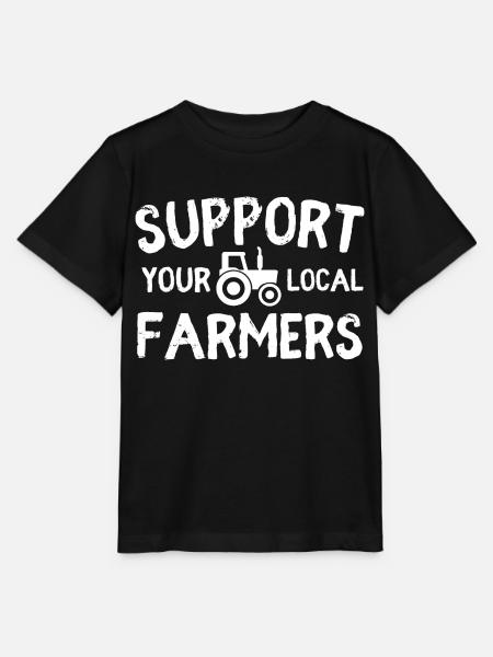 Suport your local Farmers - Stanley/Stella MINI CREATOR Kids’ T-Shirt - black