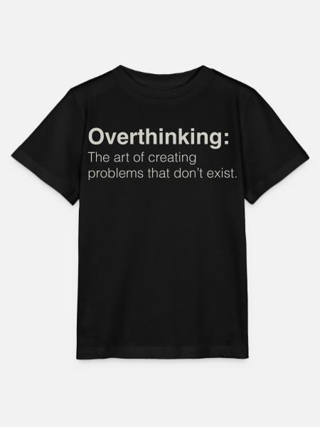 Overthinking - Stanley/Stella Kinder T-Shirt MINI CREATOR - Schwarz