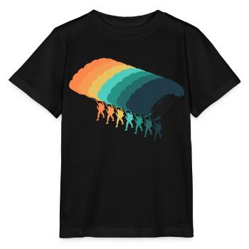 Vintage-Fallschirm - Stanley/Stella Kinder T-Shirt MINI CREATOR  - Schwarz - Vorne - Mikhail (115cm)