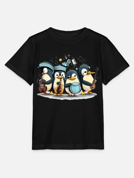 The Penguin Band - Stanley/Stella MINI CREATOR Kids’ T-Shirt - black