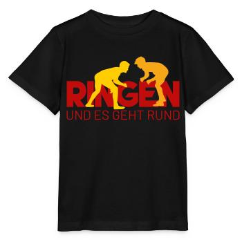 RINGEN und es geht rund - Stanley/Stella Kinder T-Shirt MINI CREATOR  - Schwarz - Vorne - Mikhail (115cm)
