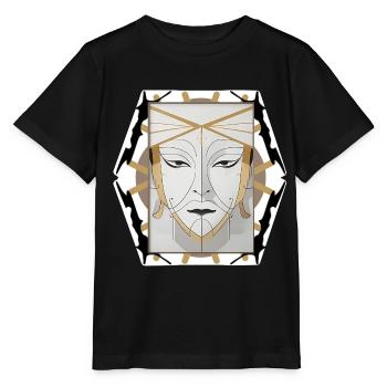 Boho-style face - Stanley/Stella MINI CREATOR Kids’ T-Shirt - black - Front - Mikhail (115cm)