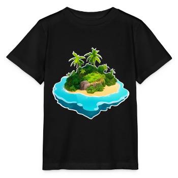 Island in the tropics - Stanley/Stella MINI CREATOR Kids’ T-Shirt - black - Front - Mikhail (115cm)