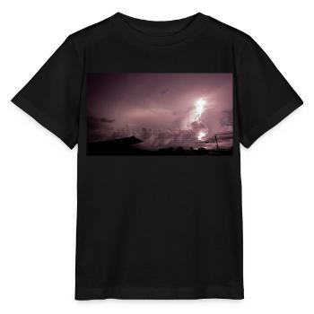 éclair sur la ville - T-shirt bio MINI CREATOR Stanley/Stella Enfant - noir - Devant - Mikhail (115cm)