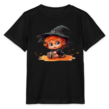 Halloween baby witch - Stanley/Stella MINI CREATOR Kids’ T-Shirt - black - Front - Mikhail (115cm)