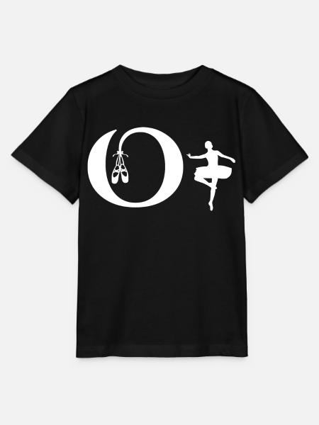 Buchstabe o Ballerina - Stanley/Stella Kinder T-Shirt MINI CREATOR  - Schwarz