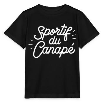 Sportif du canapé - T-shirt bio MINI CREATOR Stanley/Stella Enfant - noir - Devant - Mikhail (115cm)