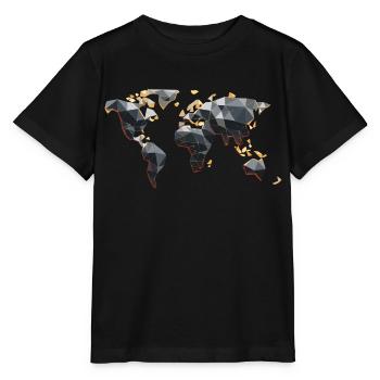 Weltkarte - Stanley/Stella Kinder T-Shirt MINI CREATOR  - Schwarz - Vorne - Mikhail (115cm)
