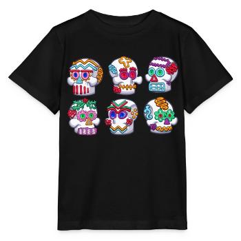 Crânes en sucre - T-shirt bio MINI CREATOR Stanley/Stella Enfant - noir - Devant - Mikhail (115cm)