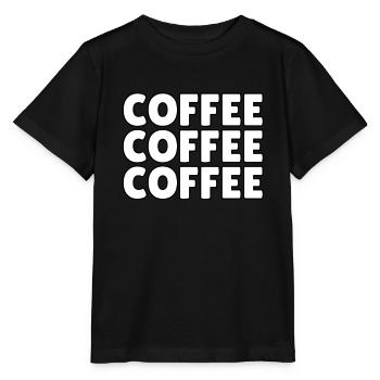 coffee coffee coffee - Stanley/Stella MINI CREATOR Kids’ T-Shirt - black - Front - Mikhail (115cm)