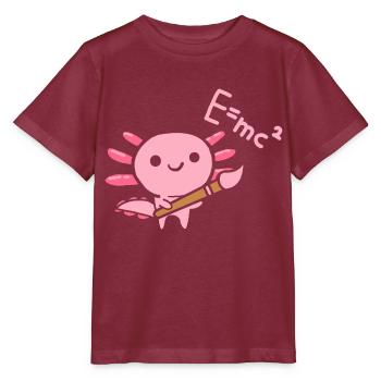 Axolotl schlau - Stanley/Stella Kinder T-Shirt MINI CREATOR  - Burgunderrot - Vorne - Kain (125cm)