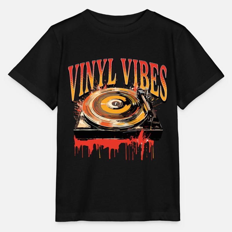 Vinyl Schallplatte Platte LP Plattenspieler Retro - Stanley/Stella Kinder T-Shirt MINI CREATOR  - Schwarz