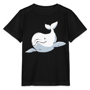 Weißwal Beluga Wal - Stanley/Stella Kinder T-Shirt MINI CREATOR  - Schwarz - Vorne - Mikhail (115cm)