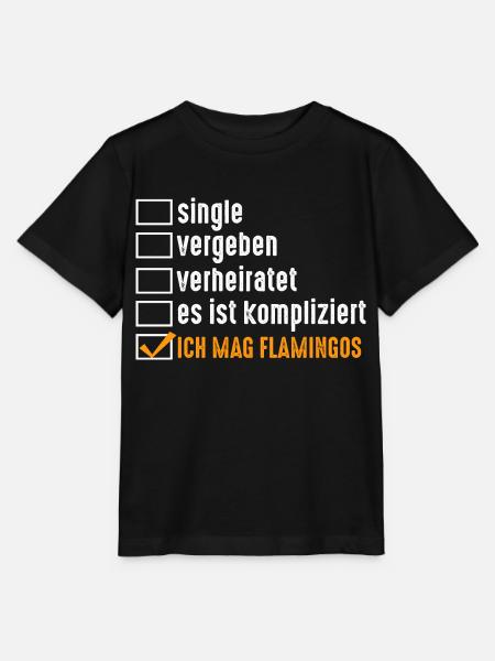 Single Vergeben Flamingos - Stanley/Stella Kinder T-Shirt MINI CREATOR - Schwarz