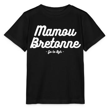 mamou bretonne blanc - T-shirt bio MINI CREATOR Stanley/Stella Enfant - noir - Devant - Mikhail (115cm)