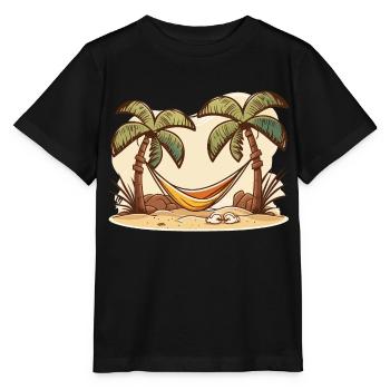 Der Hängematten-Relaxer - Stanley/Stella Kinder T-Shirt MINI CREATOR  - Schwarz - Vorne - Mikhail (115cm)