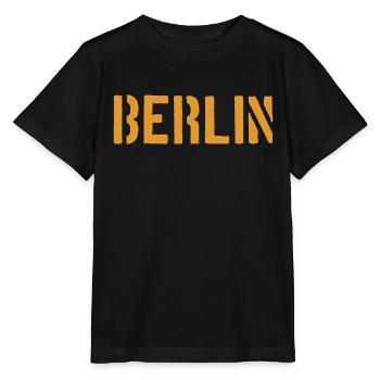 Berlin Slogan - Brandenburger Tor - Alexanderplatz - Stanley/Stella Kinder T-Shirt MINI CREATOR  - Schwarz - Vorne - Mikhail (115cm)
