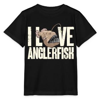 Poisson-grenouille Pêcheur en haute mer Pêcheur à la ligne - T-shirt bio MINI CREATOR Stanley/Stella Enfant - noir - Devant - Mikhail (115cm)