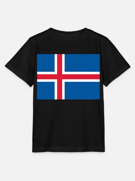 Iceland flag / Drapeau Islande - T-shirt bio MINI CREATOR Stanley/Stella Enfant - noir
