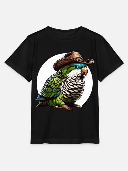 Quäker Papagei Mönch Sittich - Stanley/Stella Kinder T-Shirt MINI CREATOR - Schwarz
