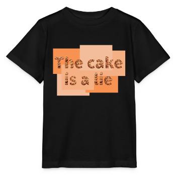 Le gâteau est un mensonge - T-shirt bio MINI CREATOR Stanley/Stella Enfant - noir - Devant - Mikhail (115cm)
