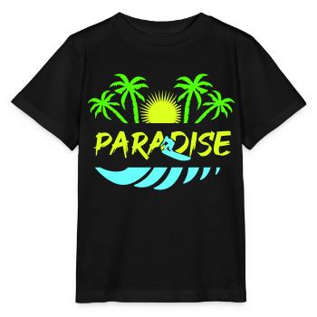 surf paradise - Stanley/Stella Kinder T-Shirt MINI CREATOR  - Schwarz - Vorne - Mikhail (115cm)