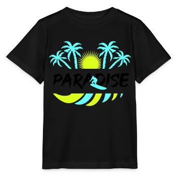surf paradise - Stanley/Stella Kinder T-Shirt MINI CREATOR  - Schwarz - Vorne - Mikhail (115cm)