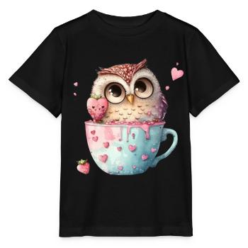 Hiboux hiboux - T-shirt bio MINI CREATOR Stanley/Stella Enfant - noir - Devant - Mikhail (115cm)