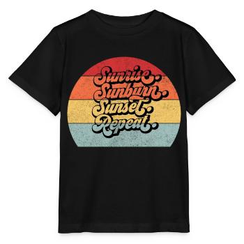 Lever du soleil - T-shirt bio MINI CREATOR Stanley/Stella Enfant - noir - Devant - Mikhail (115cm)