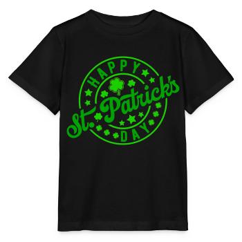 Joyeuse fête de la Saint-Patrick - T-shirt bio MINI CREATOR Stanley/Stella Enfant - noir - Devant - Mikhail (115cm)