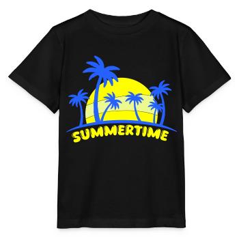 Summertime - Stanley/Stella MINI CREATOR Kids’ T-Shirt - black - Front - Mikhail (115cm)