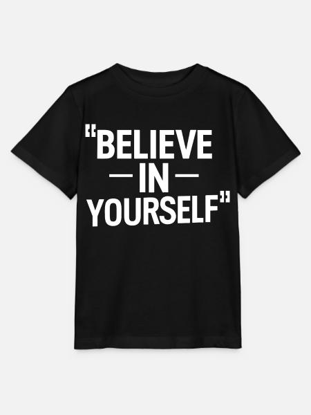 GLAUBE AN DICH SELBST - Stanley/Stella Kinder T-Shirt MINI CREATOR - Schwarz