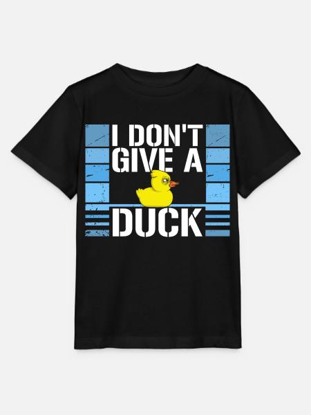 Morsomt I Don't Give A Duck Rubber Ducks Sarkasme - Stanley/Stella MINI CREATOR T-skjorte for barn - svart