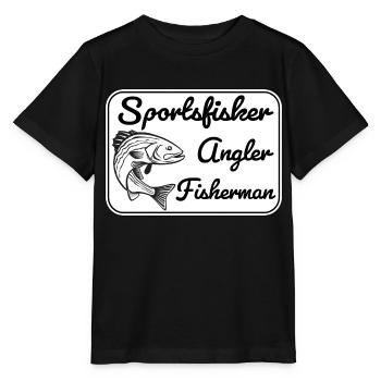 Sportsfisker - Visser - Visser - Stanley/Stella Kinder-T-shirt MINI CREATOR  - zwart - Voor - Mikhail (115cm)