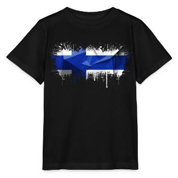 Finlande Suomi helsinki scandinavie viking fine FIN - T-shirt bio MINI CREATOR Stanley/Stella Enfant - noir - Devant - Mikhail (115cm)