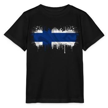 Finlande Suomi helsinki scandinavie viking fine FIN - T-shirt bio MINI CREATOR Stanley/Stella Enfant - noir - Devant - Mikhail (115cm)
