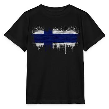 Finlande Suomi helsinki scandinavie viking fine FIN - T-shirt bio MINI CREATOR Stanley/Stella Enfant - noir - Devant - Mikhail (115cm)