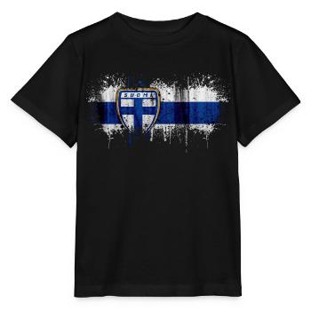 Finlande Suomi helsinki scandinavie viking fine FIN - T-shirt bio MINI CREATOR Stanley/Stella Enfant - noir - Devant - Mikhail (115cm)