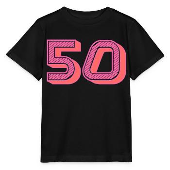50. 50 ANS. 50e ANNIVERSAIRE. ANNIVERSAIRE 50 ANS. - T-shirt bio MINI CREATOR Stanley/Stella Enfant - noir - Devant - Mikhail (115cm)