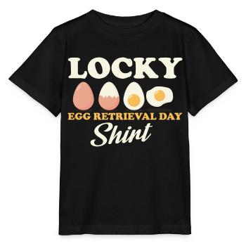 Motifs du jour de récupération des ovules chanceux - T-shirt bio MINI CREATOR Stanley/Stella Enfant - noir - Devant - Mikhail (115cm)