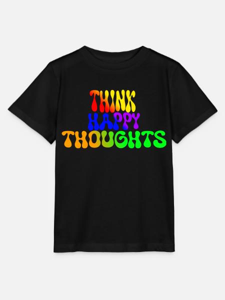 Think Happy Thoughts - Stanley/Stella Kinder T-Shirt MINI CREATOR - Schwarz