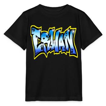 Erwan GRAFFITI NAME PRINT - Stanley/Stella MINI CREATOR Kids’ T-Shirt - black - Front - Mikhail (115cm)