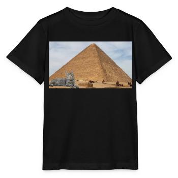 Cat and Pyramid - Stanley/Stella MINI CREATOR Kids’ T-Shirt - black - Front - Mikhail (115cm)