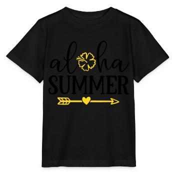 aloha summer - Stanley/Stella Kinder T-Shirt MINI CREATOR  - Schwarz - Vorne - Mikhail (115cm)