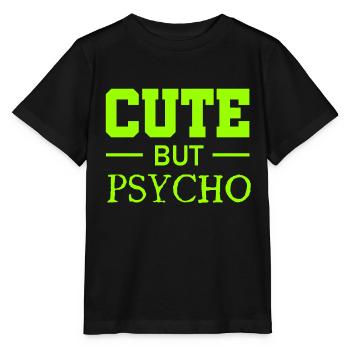 Mignon mais psychopathe - Doux mais fou - Fou - T-shirt bio MINI CREATOR Stanley/Stella Enfant - noir - Devant - Mikhail (115cm)