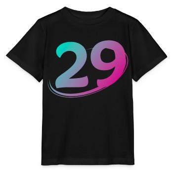 Nummer 29 mehrfarbig - Stanley/Stella Kinder T-Shirt MINI CREATOR  - Schwarz - Vorne - Mikhail (115cm)
