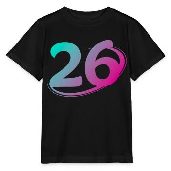 Nummer 26 mehrfarbig - Stanley/Stella Kinder T-Shirt MINI CREATOR  - Schwarz - Vorne - Mikhail (115cm)