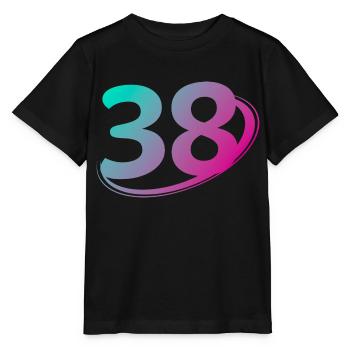 Nummer 38 mehrfarbig - Stanley/Stella Kinder T-Shirt MINI CREATOR  - Schwarz - Vorne - Mikhail (115cm)