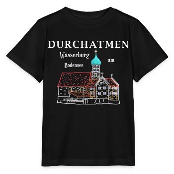 Wasserburg am Bodensee, Durchatmen, Germany - Stanley/Stella MINI CREATOR Kids’ T-Shirt - black - Front - Mikhail (115cm)